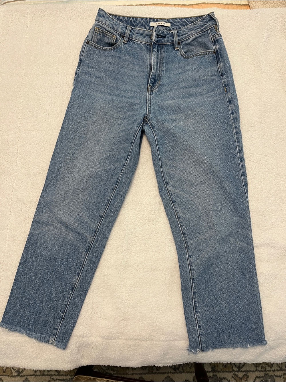 PacSun Light Blue Mid-Rise Straight Jeans